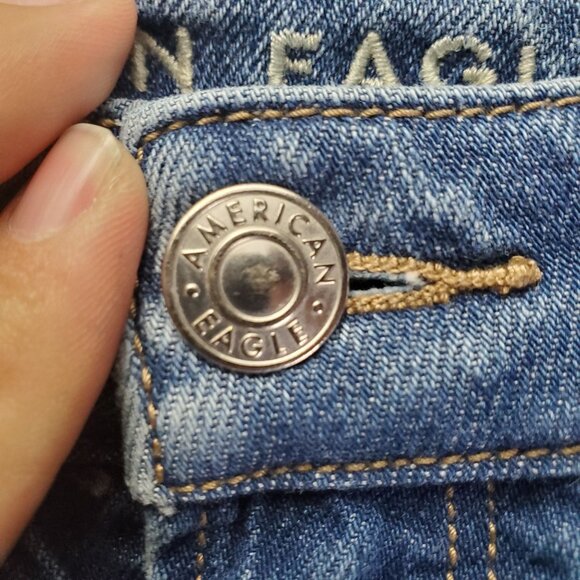 American Eagle Outfitters Jeans Women’s 0 Blue Mom Straight Stretch Denim - Picture 10 of 12